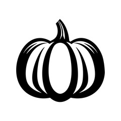 Pumpkin Icon, Halloween Symbol, Autumn Pumkin Silhouette