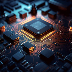 Fototapeta na wymiar electronic circuit board
