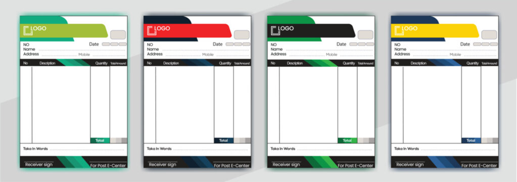 Business payment Cash memo invoice vector template design