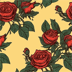 seamless background with roses