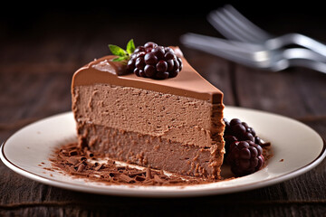 Chocolate Mouse Cake Generative AI