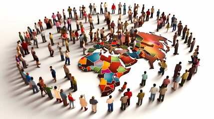 Globalization and Diversity: People from different cultures collaborating together in an international business setting. Generative ai. - obrazy, fototapety, plakaty