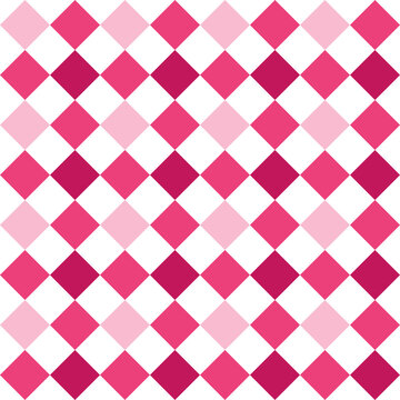 Cute vector seamless pattern. pink checkered pattern. Decorative element, design template with pink shade.