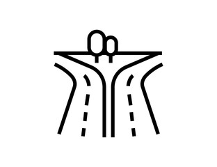 road hand drawn icon design