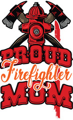 Firefighter svg t shirt Design
