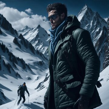 man in the mountains