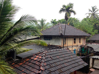 Typical tiled houses of Dapoli village of Western Maharashtra, India.