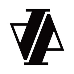 initial logo A 4 icon vector