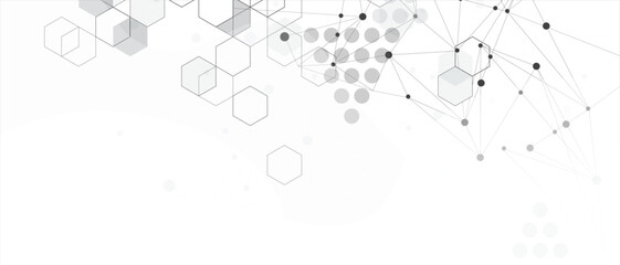 white background hexagon texture abstract elements design. Concept engineer, medical, technology, science, data security.