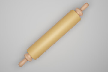 rolling pin isolated on white