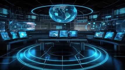 Metaverse digital cyber world technology concept Created with Generative AI technology