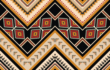 The geometric ethnic pattern of traditional style. Navajo, America Indian patterns. Design for background, wallpaper, clothing, wrapping, Batik, fabric, and prints. Vector illustration.