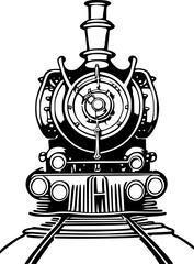 Fototapeta premium steam locomotive vector