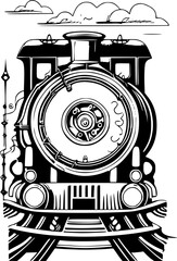 steam locomotive vector