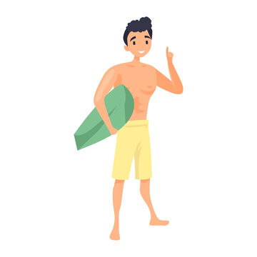 Beach Surfer flat icon. Colored vector element from beach people collection. Creative Beach Surfer icon for web design, templates and infographics.