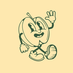 Vintage character design of an apple
