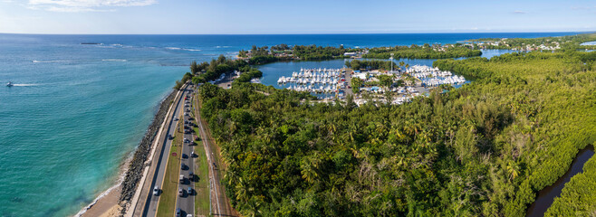 Aerial view of Carolina Puerto Rico - 610350902