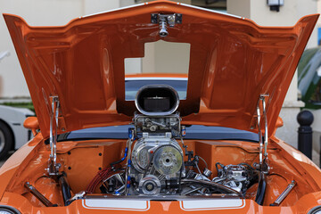 Engine Display at a Car Showcase