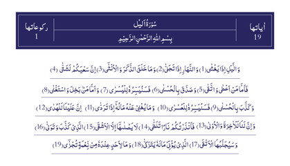 One of the Surah of Qur'an Majeed