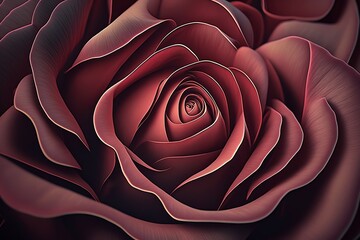 Rose flower background. Beautiful red Rose close up. Generative AI