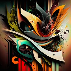 An abstract illustration inspired by Graffiti - Artwork 1