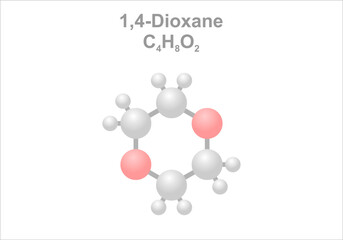 Simplified formula icon of 1,4-Dioxane.