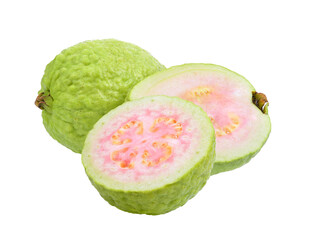 pink guava isolated on transparent png