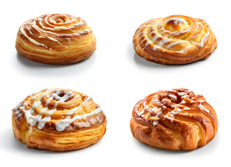 Pastries isolated on white background