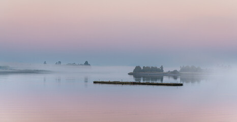 All Calm. Dawn on the Fraser River