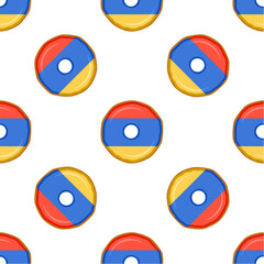 Pattern cookie with flag country Armenia in tasty biscuit