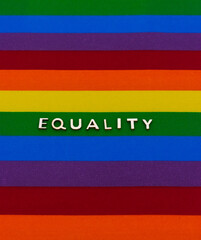 Pride flag -LGBTQ+ 2SLGBTQ+ communities with equality word 