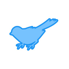Bird Silhouette with outline