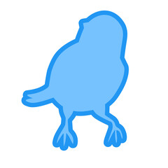 Bird Silhouette with outline