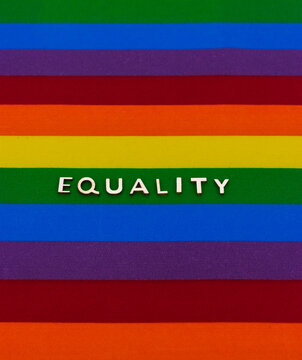 Pride flag -LGBTQ+ 2SLGBTQ+ communities with equality word 