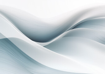 White abstract background with gray abstract lines, in the style of futuristic chromatic waves, minimalist style. Generative Ai