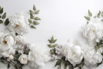 Obraz na płótnie Canvas background bright beautiful blossom spring floral nature flower white celebration wedding. Generative AI.