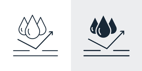 Water repellent surface symbol concept vector. Waterproof icon