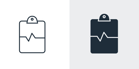 Electrocardiogram Report  icon vector, cardiology wave monitor pulse rate illustration