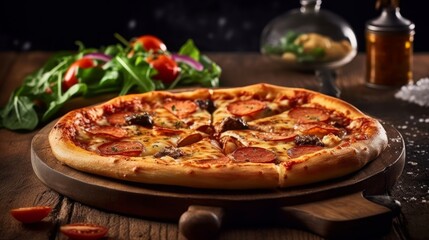 Obraz na płótnie Canvas delicious Italian pizza