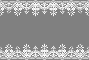 seamless lace pattern, flower vintage vector background.