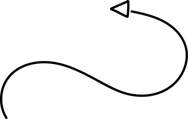 Line doodle arrow icon