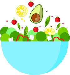 Salad fresh illustration