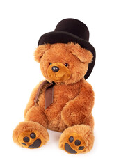 Toy teddy bear with black hat - 610362121