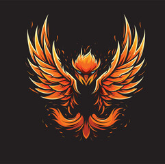 Phoenix Esports Logo Mascot Vector Illustration