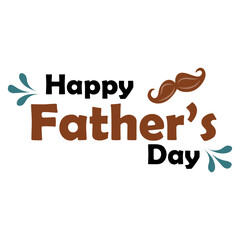 happy fathers day vector flat illustration