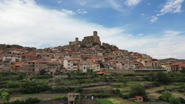 Cornago, La Rioja. Sierra de Alcarama. Castle and Church