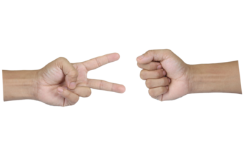 hand finger forming scissors, Rock paper scissors is an intransitive hand game isolated transparent background png