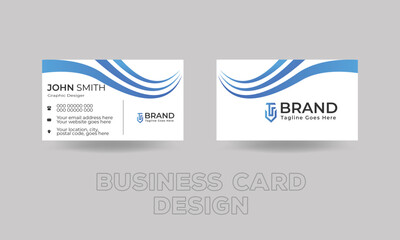 Creative design business card template with vector format