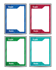 Identification abstract card frame border template