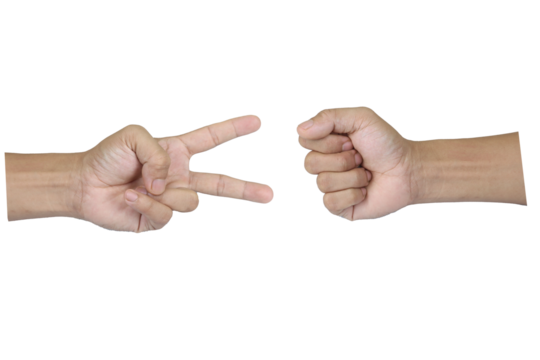 hand finger forming scissors, Rock paper scissors is an intransitive hand game isolated transparent background png